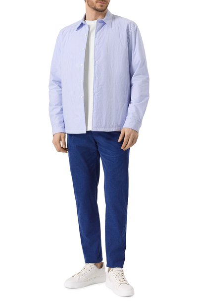 Хлопковая куртка-рубашка HERNO голубого цвета по цене 48800 руб., арт. GI000512U/13255, фото 2 Хлопковая куртка-рубашка HERNO, арт. GI000512U/13255, фото 2