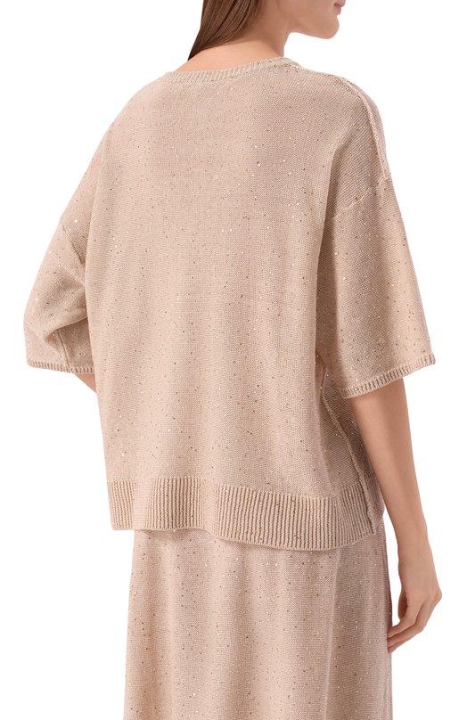 Пуловер изо льна и хлопка Antonelli Firenze 41798Q/01625 Бежевый  41798Q/01625 Фото 4