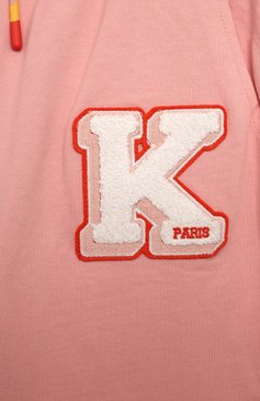 Детские хлопковые джоггеры KENZO розового цвета, арт. K60206/6-12 | Фото 3 (Материал внешний: Хлопок; Материал сплава: Проставлено; Нос: Не проставлено; Материал подклада: Хлопок; Девочки Кросс-КТ: Джоггеры-одежда, Брюки-спорт; Ростовка одежда: 12 лет | 152 см, 7 лет | 122 см, 5 лет | 110 см, 9 лет | 134 см)