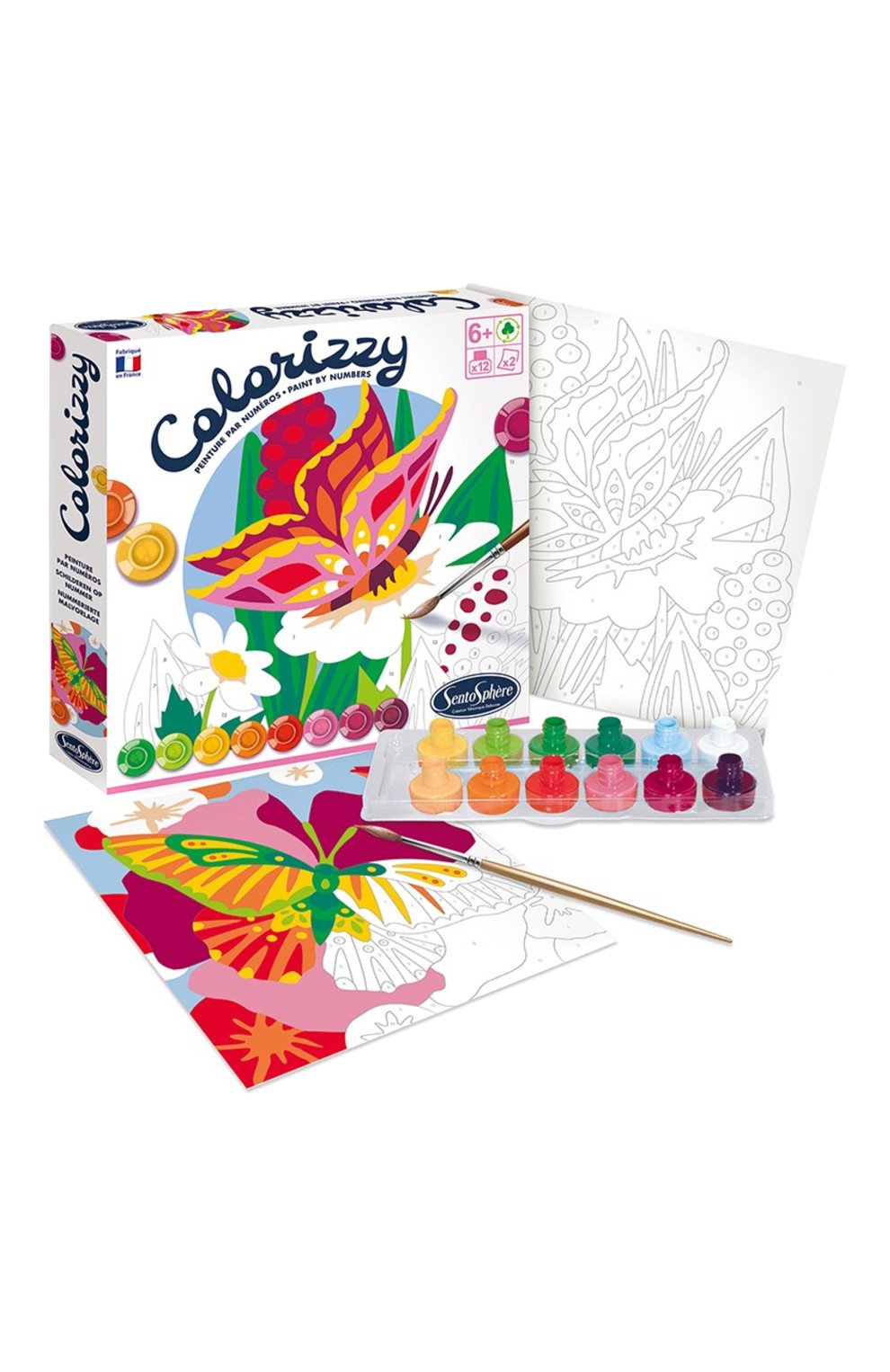 Раскраска по номерам бабочки SENTOSPHERE, арт. 4504, фото 1