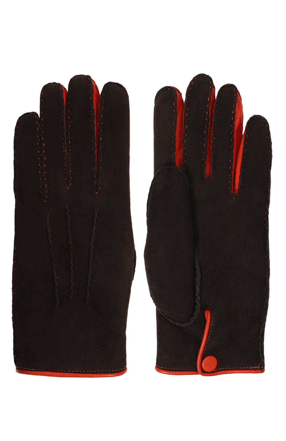 Замшевые перчатки david AGNELLE темно-коричневого цвета по цене 18700 руб., арт. DAVID, фото 2 Замшевые перчатки david AGNELLE, арт. DAVID, фото 2