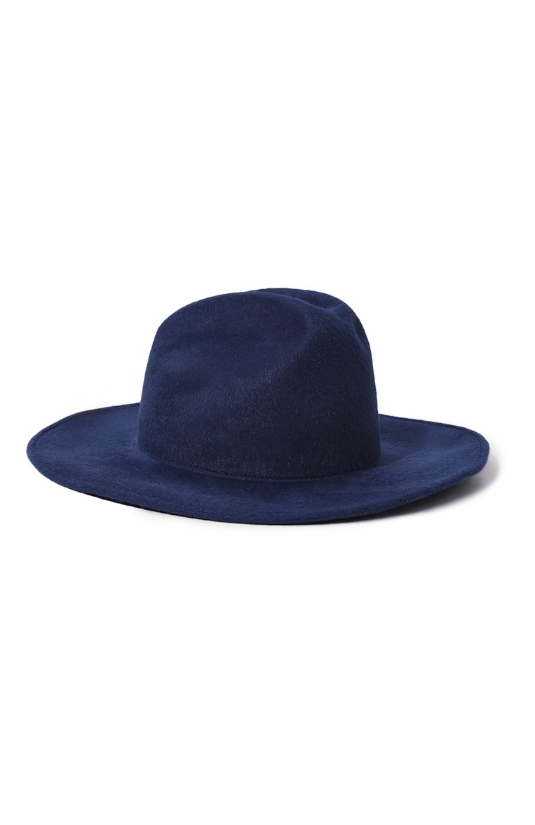 Женская фетровая шляпа GIORGIO ARMANI синего цвета, арт. 797024/4R507 | Фото 1 (Материал: Текстиль, Шерсть; Нос: Не проставлено)