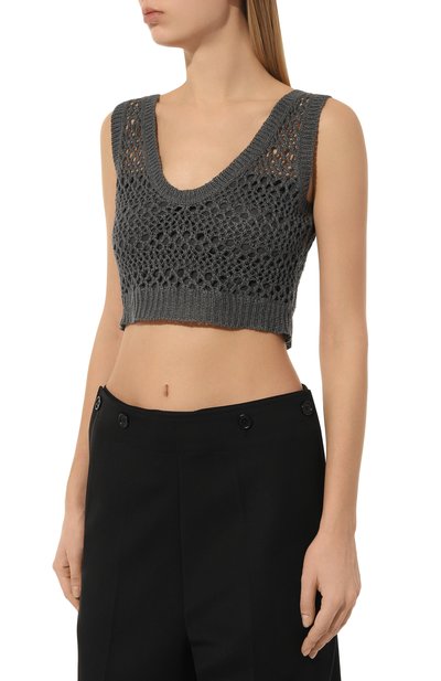 Топ изо льна и шелка BRUNELLO CUCINELLI, арт. MRA58B1366, фото 3