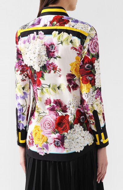 Хлопковая рубашка DOLCE & GABBANA разноцветного цвета по цене 93550 руб., арт. F5J51T/GDL71, фото 4 Хлопковая рубашка DOLCE & GABBANA, арт. F5J51T/GDL71, фото 4