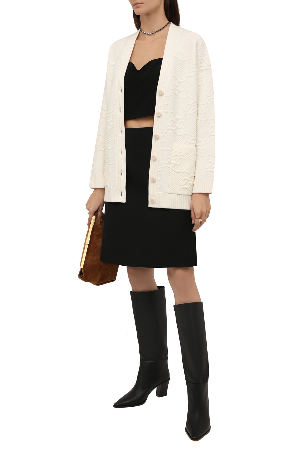 Кардиган FENDI кремового цвета по цене 216000 руб., арт. FZC888 AHE9, фото 2 Кардиган FENDI, арт. FZC888 AHE9, фото 2