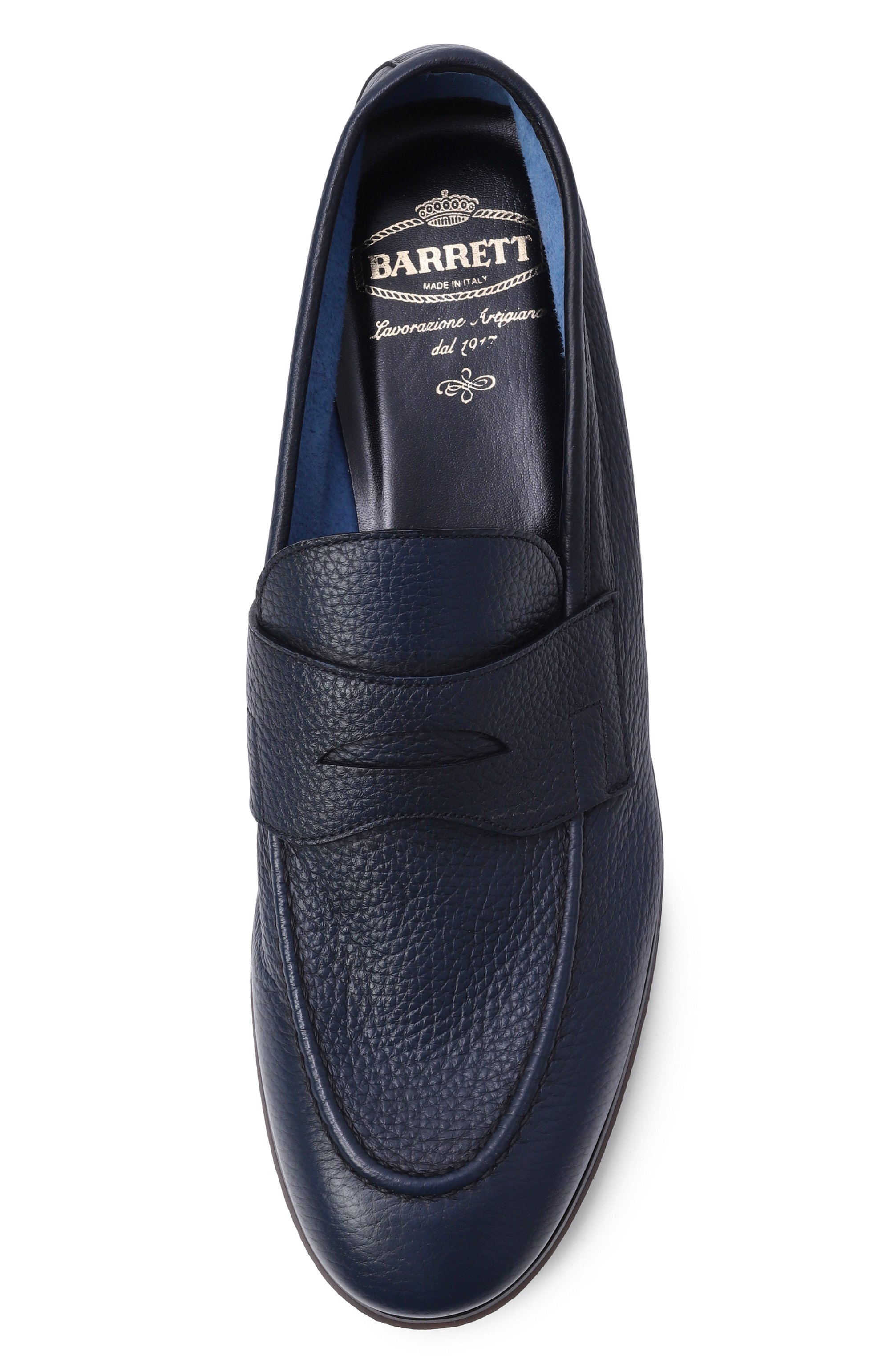 Кожаные пенни-лоферы BARRETT темно-синего цвета по цене 56550 руб., арт. 221U021.48/CERV0 ASP0RT, фото 5 Кожаные пенни-лоферы BARRETT, арт. 221U021.48/CERV0 ASP0RT, фото 5