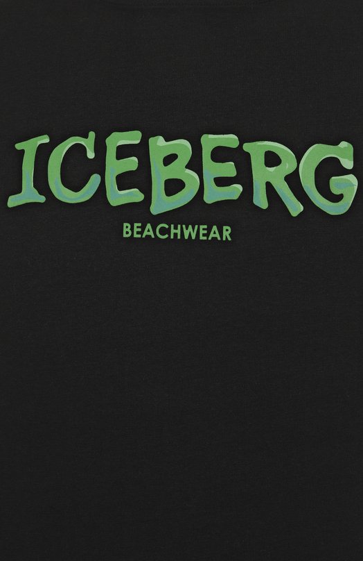 Хлопковая футболка Iceberg ICE25MTS01 Чёрный  ICE25MTS01 Фото 6