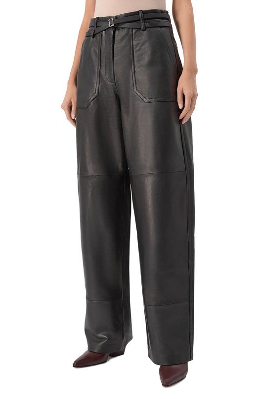 Брюки из экокожи Sportmax GARB0 Чёрный  GARB0 Фото 3