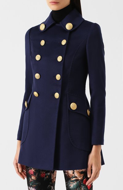 Двубортное шерстяное пальто с декоративными пуговицами DOLCE & GABBANA, арт. F0W00T/FU2Y6, фото 3
