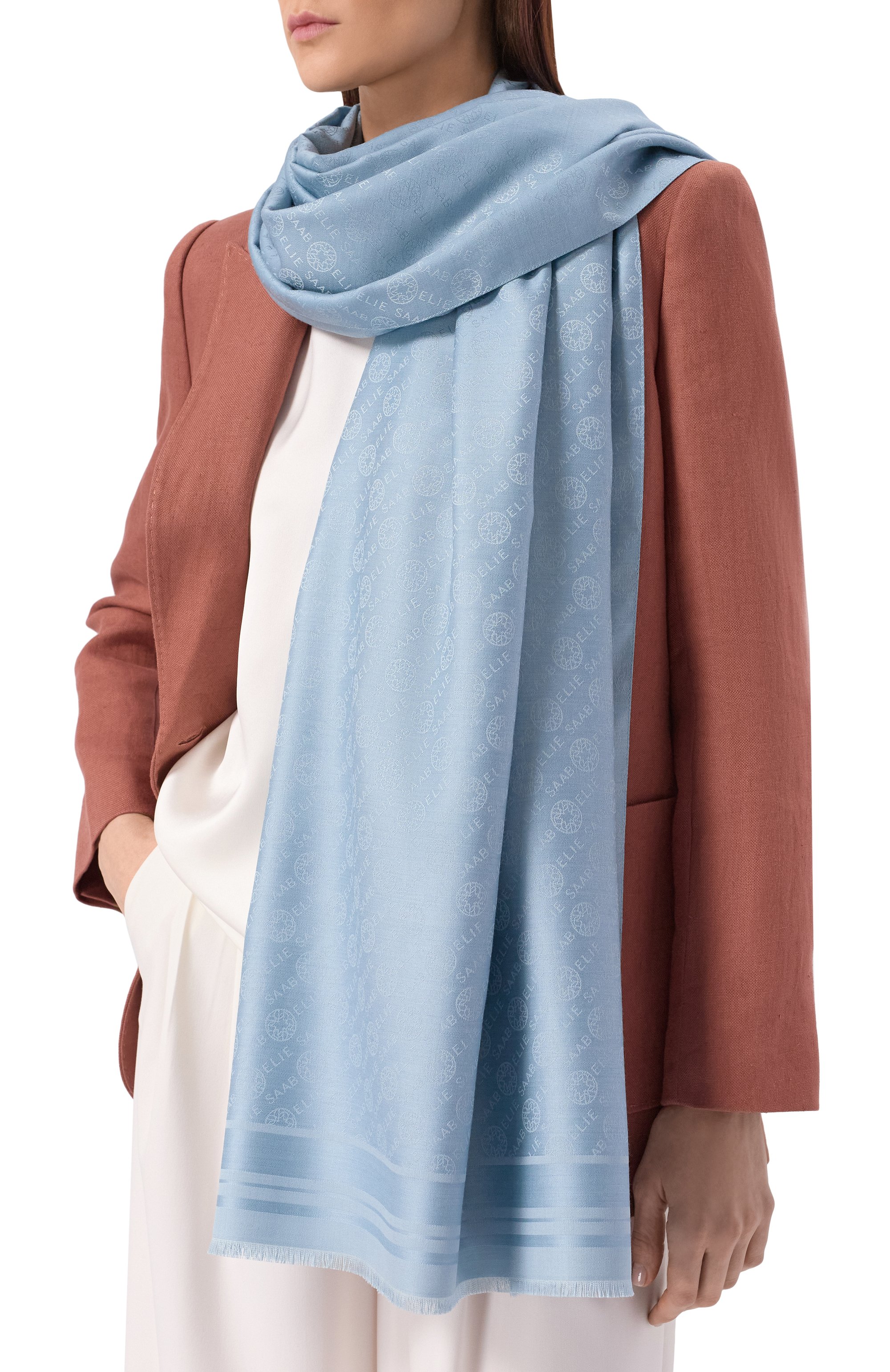 Шарф из шелка и шерсти ELIE SAAB, арт. 710010410, фото 2