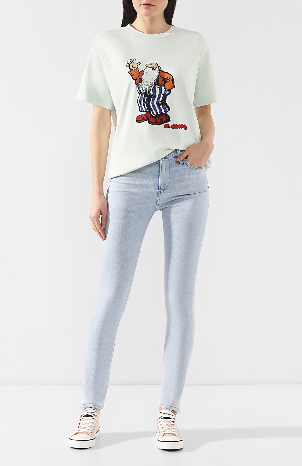 Хлопковая футболка MARC JACOBS (THE) светло-зеленого цвета по цене 11050 руб., арт. M4007843, фото 2 Хлопковая футболка MARC JACOBS (THE), арт. M4007843, фото 2