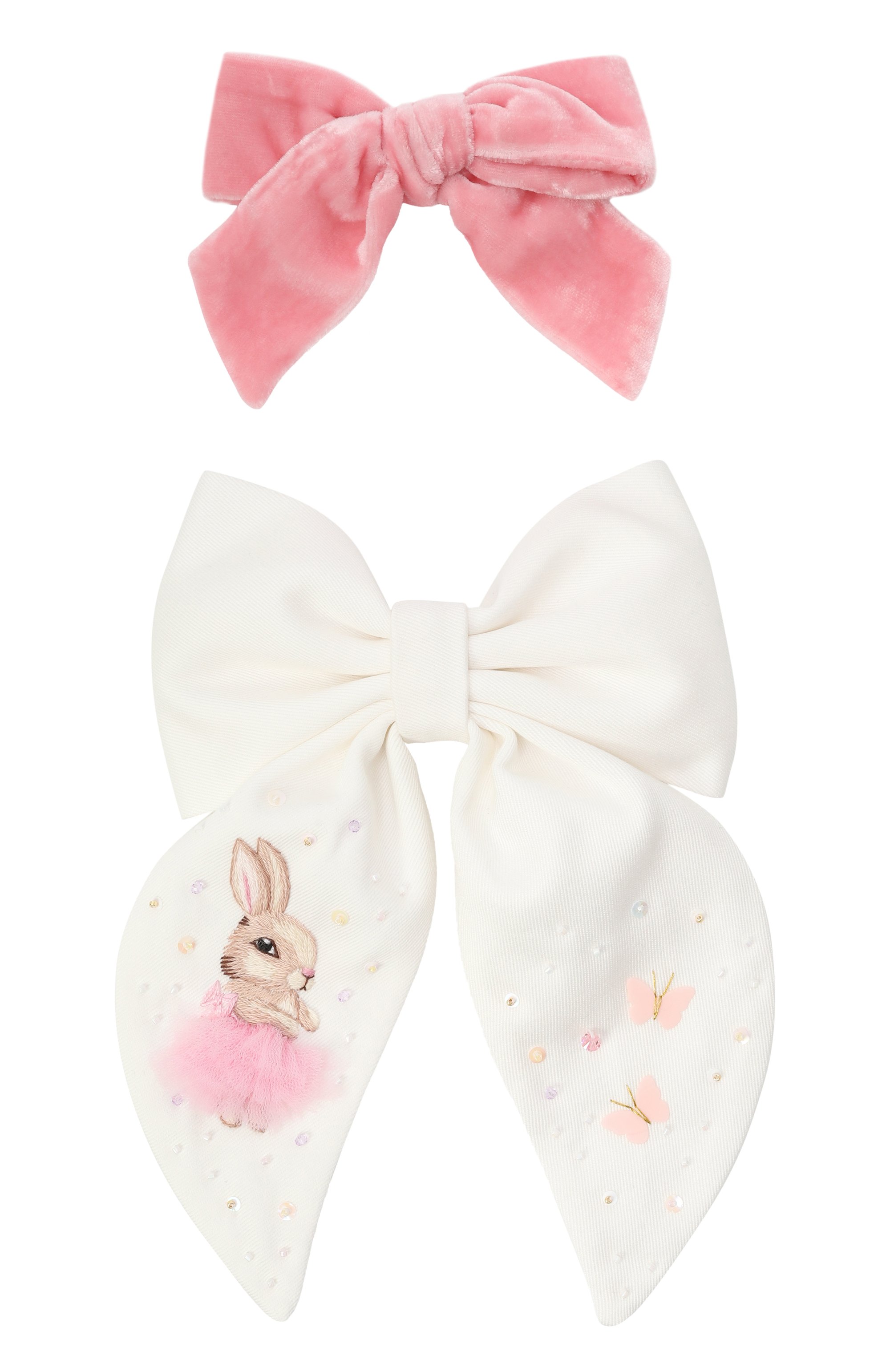 Комплект из двух бантов PINK.OLIVKA разноцветного цвета по цене 11800 руб., арт. PO-70180, фото 1 Комплект из двух бантов PINK.OLIVKA, арт. PO-70180, фото 1