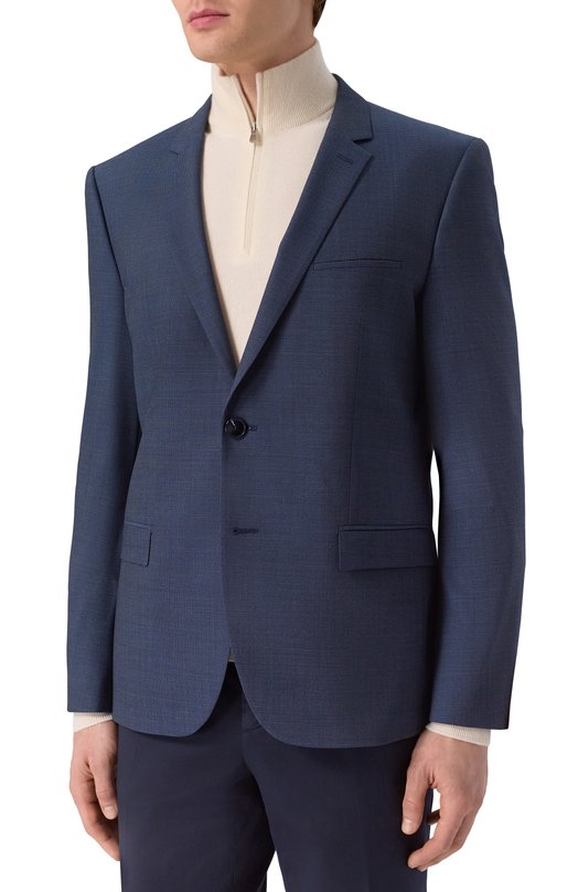 Однобортный пиджак HUGO 50495628 Синий  50495628 Фото 4