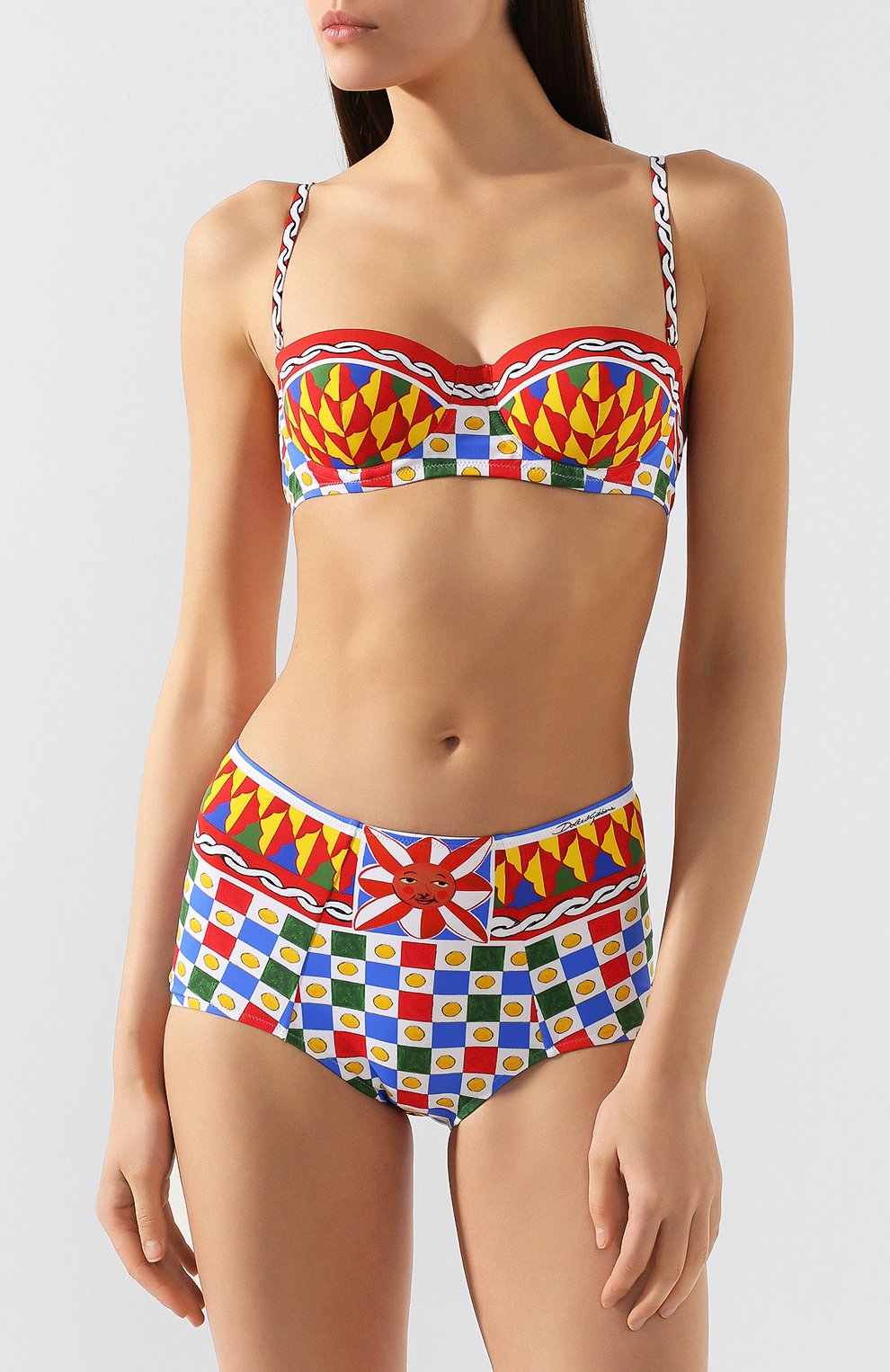 Раздельный купальник DOLCE & GABBANA желтого цвета по цене 64050 руб., арт. 08A26J/FPG11, фото 2 Раздельный купальник DOLCE & GABBANA, арт. 08A26J/FPG11, фото 2