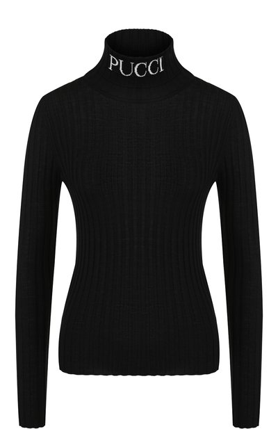 Женская шерстяная водолазка с логотипом бренда EMILIO PUCCI, арт. 8UKM64/8U976
