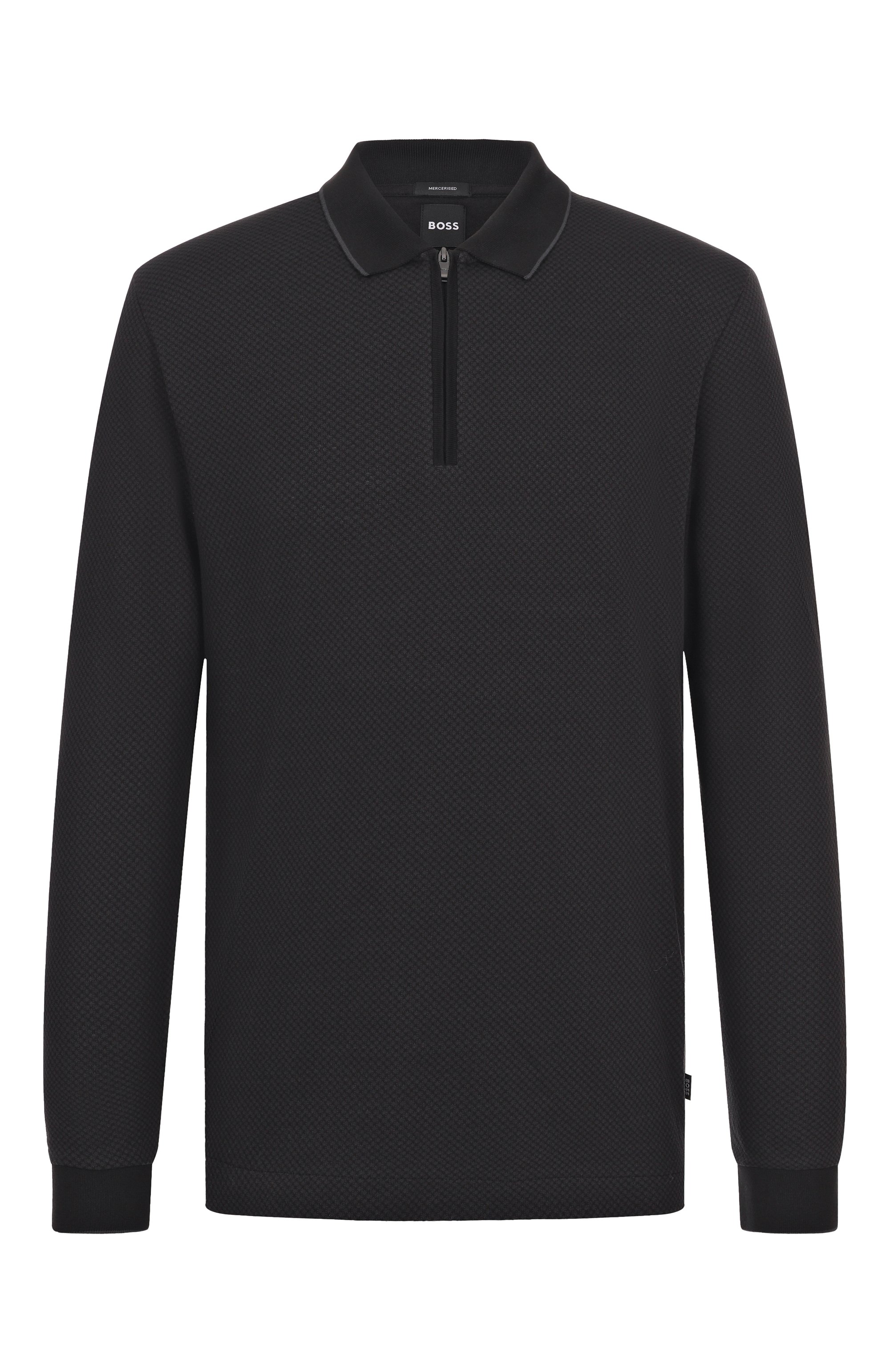 Хлопковое поло BOSS темно-серого цвета по цене 21700 руб., арт. 50549583, фото 1 Хлопковое поло BOSS, арт. 50549583, фото 1