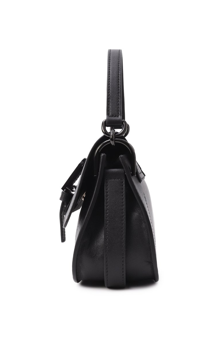 Женская сумка furla flow mini FURLA черного цвета, арт. WB01032/BX2045 | Фото 4 (Материал: Натуральная кожа; Размер: mini; Ремень/цепочка: На ремешке)