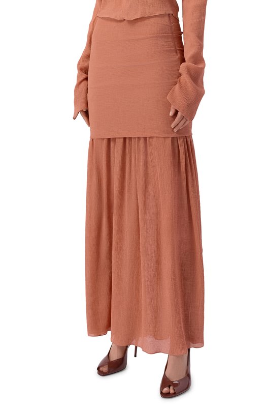 Шелковая юбка Petar Petrov S26TR7 Розовый  S26TR7 Фото 3