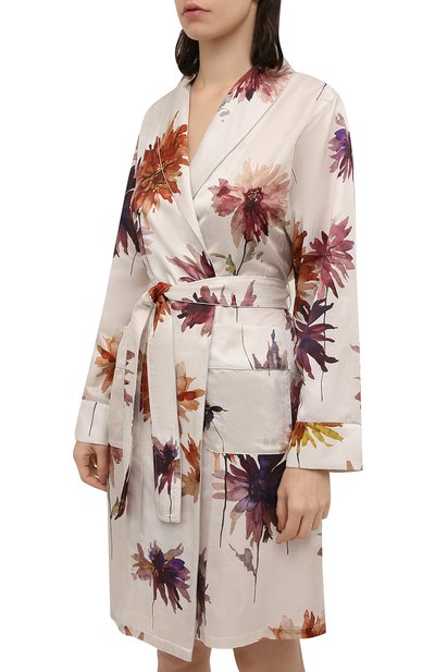Халат из хлопка и шелка ZIMMERLI, арт. 5147-38219, фото 3