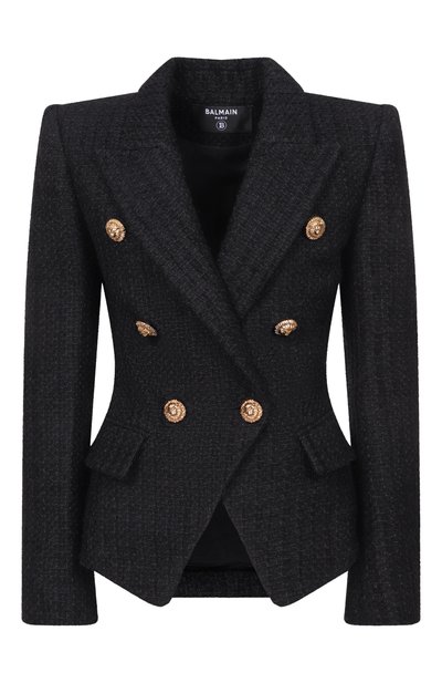 Женский твидо вый жакет BALMAIN, арт. GF1SI505/XL81