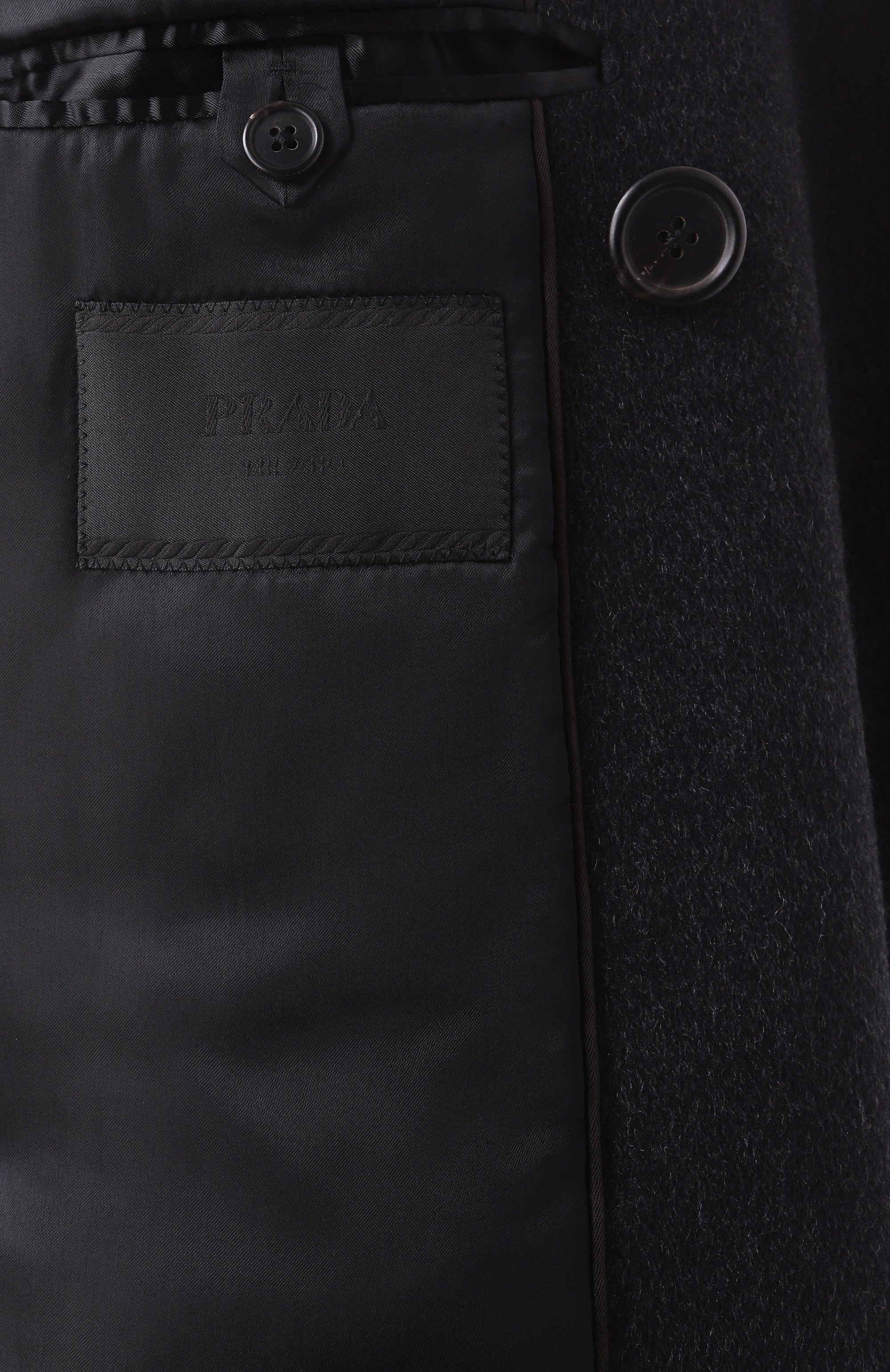 Кашемировое пальто с воротником из нутрии PRADA, арт. UC337D-1HM7-F0308-142, фото 7