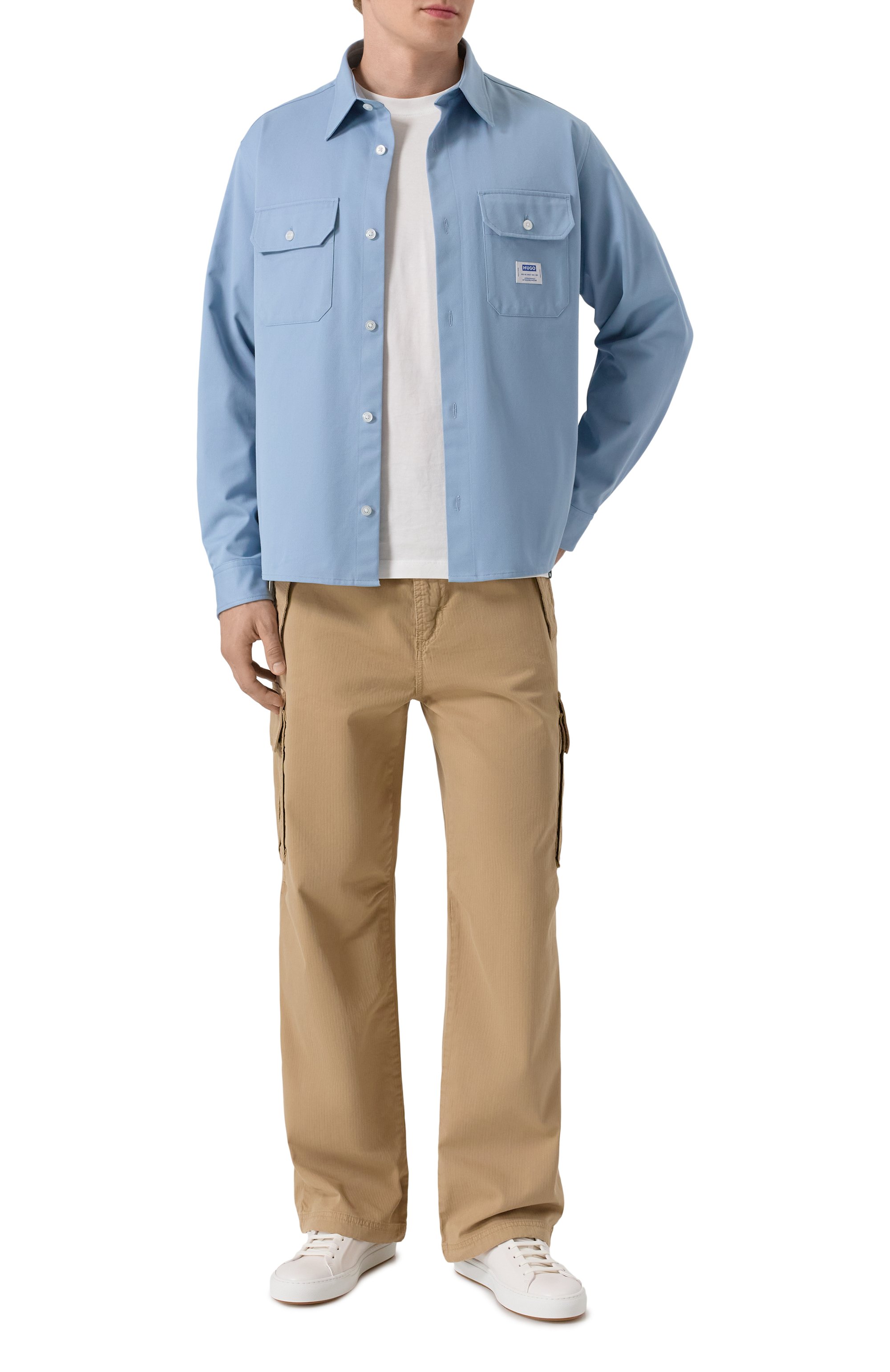 Хлопковая рубашка HUGO BLUE, арт. 50520001, фото 2