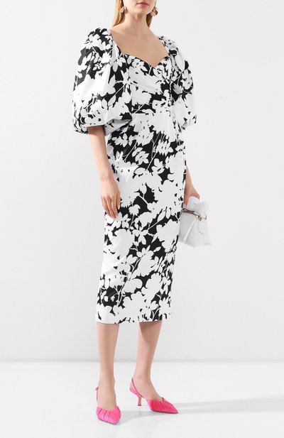 Платье-миди RASARIO черно-белого цвета по цене 103240 руб., арт. 0109S20_21, фото 2 Платье-миди RASARIO, арт. 0109S20_21, фото 2