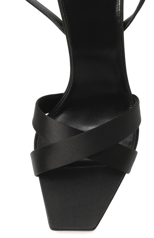 Текстильные босоножки Lydia 100 Saint Laurent 830287/9QNA0 Чёрный  830287/9QNA0 Фото 6