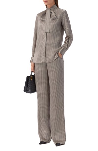 Женская атласная рубашка KITON, арт. D48407K0584I