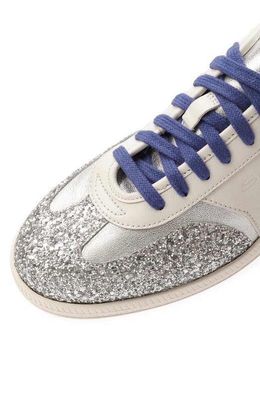 Комбинированные кеды Santoni WBPG61398PNNTHWY Серебряный  WBPG61398PNNTHWY Фото 7