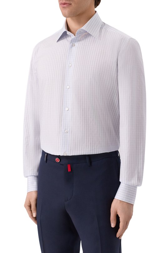 Хлопковая сорочка Zilli CLAA01M010004221Q Голубой  CLAA01M010004221Q Фото 3