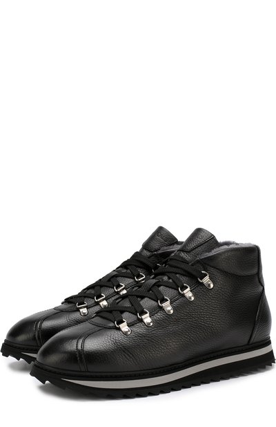 Высокие кожаные ботинки с внутренней меховой отделкой DOUCAL'S, арт. DU1793WINNUM019NN00, фото 1