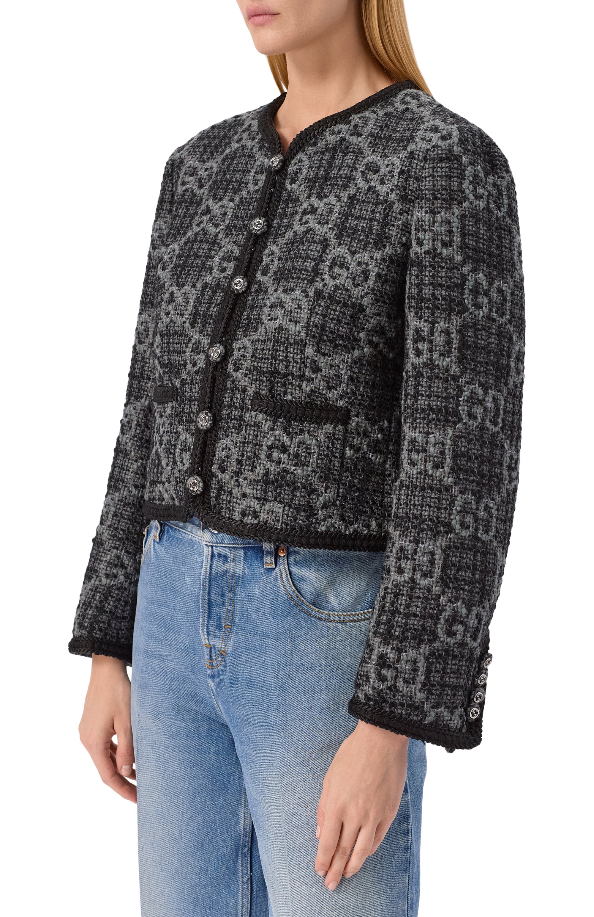 Твидовый жакет GUCCI, арт. 761164/ZAPA4, фото 3