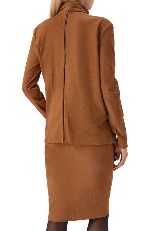 Замшевый топ Jacob Lee WLT20131AW25GL Коричневый  WLT20131AW25GL Фото 4