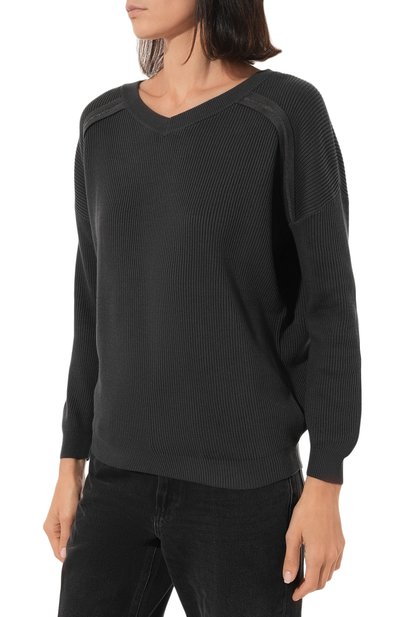 Хлопковый пуловер BRUNELLO CUCINELLI, арт. M1919BP178, фото 3