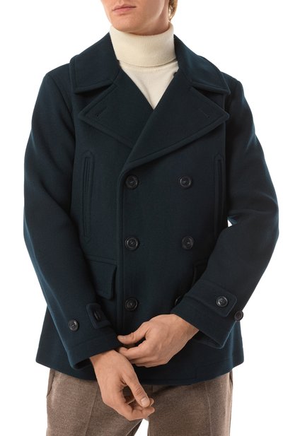 Шерстяной бушлат WOOLRICH темно-синего цвета по цене 109700 руб., арт. CFWOOU0976MRUT3798, фото 3 Шерстяной бушлат WOOLRICH, арт. CFWOOU0976MRUT3798, фото 3