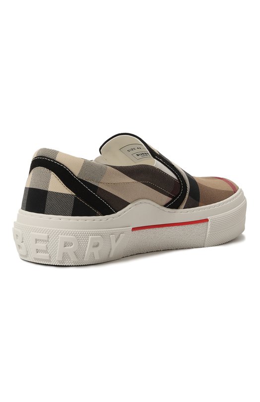 Хлопковые слипоны Burberry 8056762 Коричневый  8056762 Фото 5