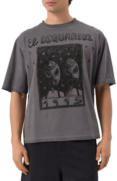Хлопковая футболка DSQUARED2, арт. S71GD1555/D20035, фото 3