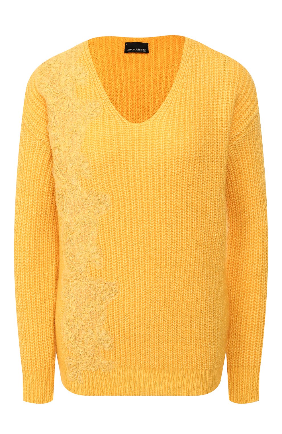 Свитер ERMANNO ERMANNO SCERVINO желтого цвета по цене 45400 руб., арт. 45T MG71 AME, фото 1 Свитер ERMANNO ERMANNO SCERVINO, арт. 45T MG71 AME, фото 1