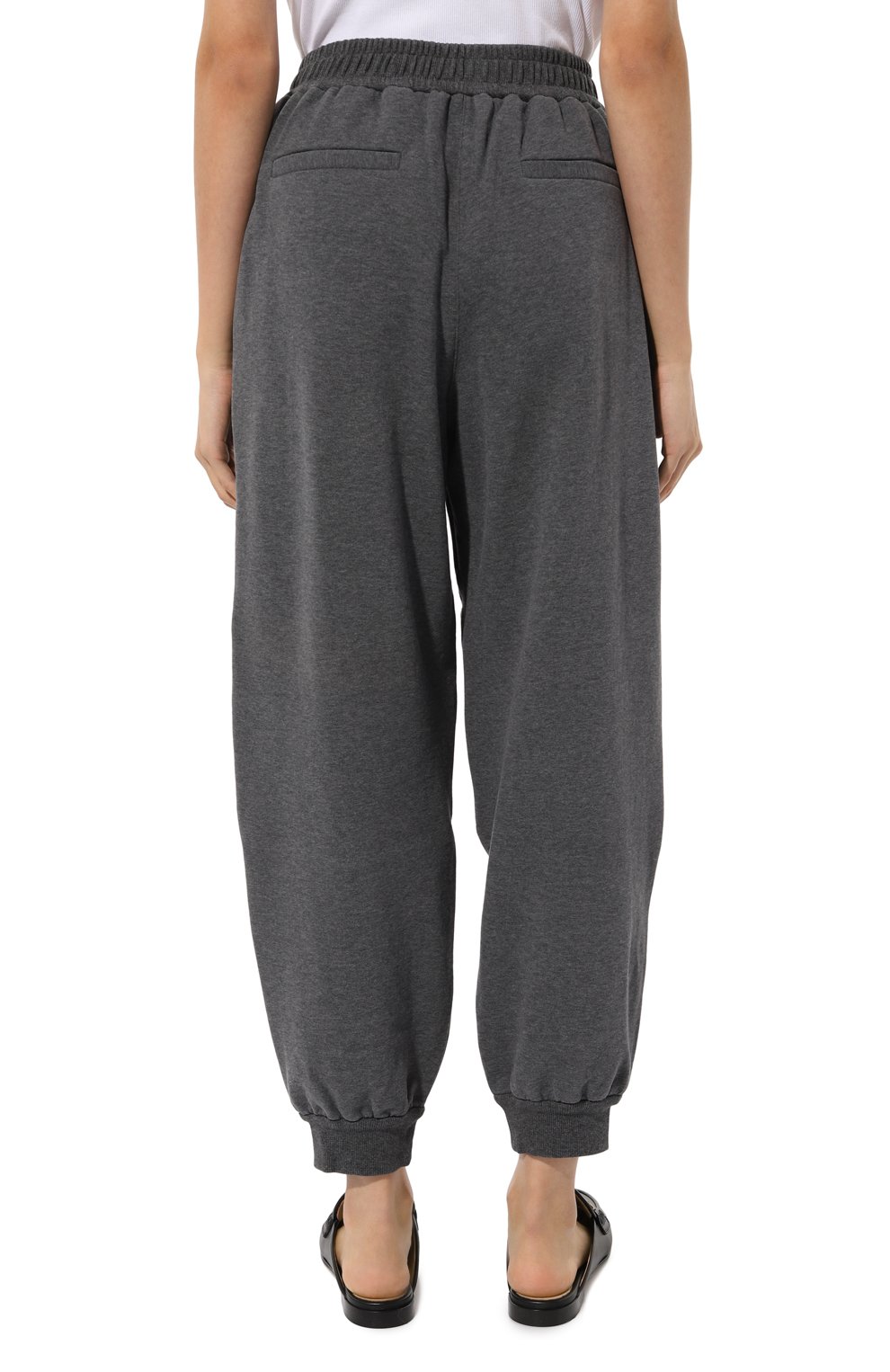 Хлопковые джоггеры BRUNELLO CUCINELLI серого цвета по цене 166500 руб., арт. MN05NB1266, фото 4 Хлопковые джоггеры BRUNELLO CUCINELLI, арт. MN05NB1266, фото 4