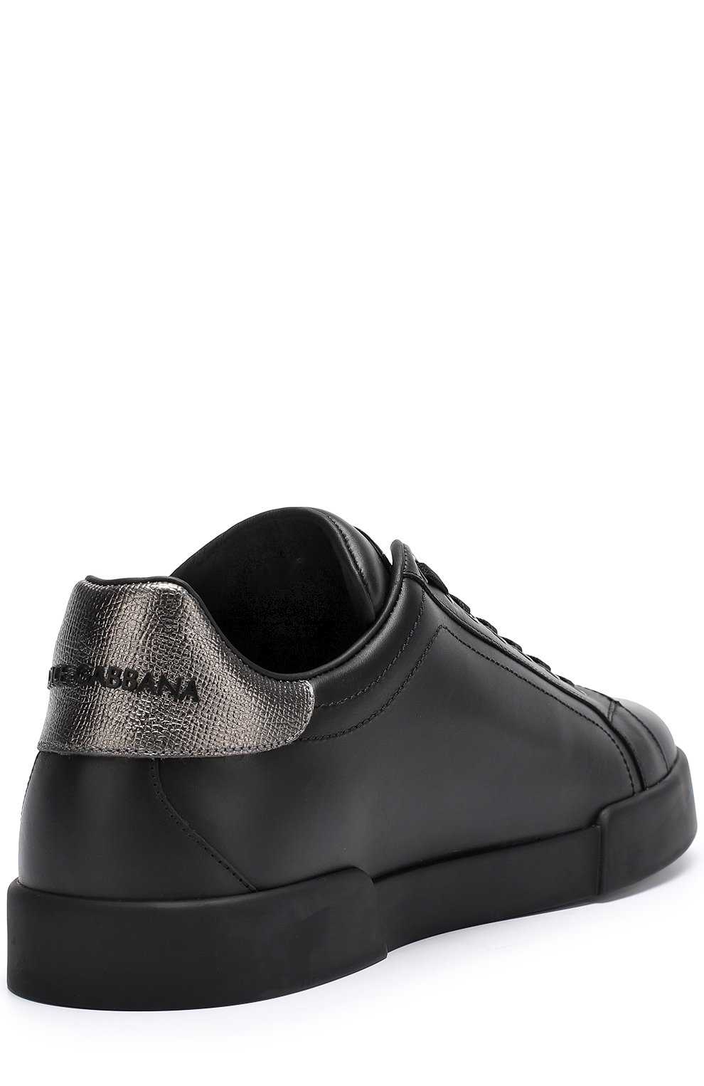 Кожаные кеды portofino с вышивкой DOLCE & GABBANA черного цвета по цене 87650 руб., арт. 0111/CS1538/AH164, фото 4 Кожаные кеды portofino с вышивкой DOLCE & GABBANA, арт. 0111/CS1538/AH164, фото 4