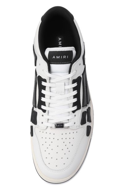 Кожаные кеды skel-top AMIRI белого цвета по цене 69950 руб., арт. AMF0SR1047, фото 5 Кожаные кеды skel-top AMIRI, арт. AMF0SR1047, фото 5