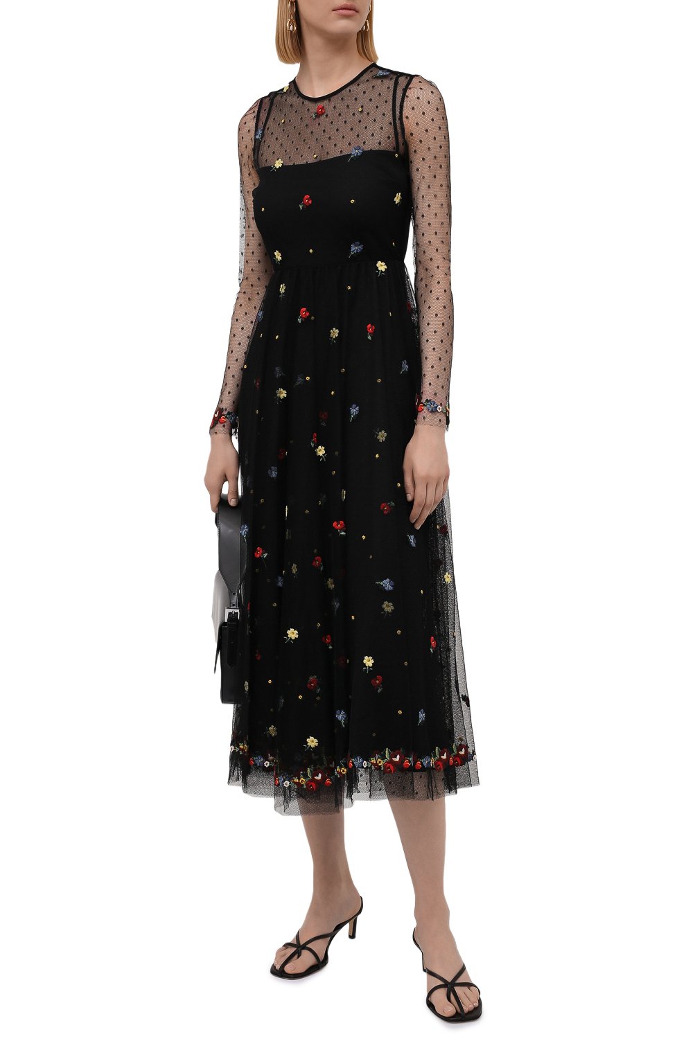 Платье REDVALENTINO черного цвета по цене 135000 руб., арт. WR3VA18N/632, фото 2 Платье REDVALENTINO, арт. WR3VA18N/632, фото 2