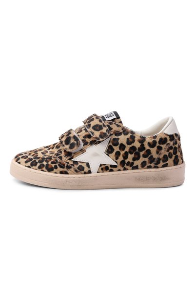Кожаные кеды ball star GOLDEN GOOSE DELUXE BRAND леопардового цвета по цене 51100 руб., арт. GTF00501.F008053, фото 2 Кожаные кеды ball star GOLDEN GOOSE DELUXE BRAND, арт. GTF00501.F008053, фото 2