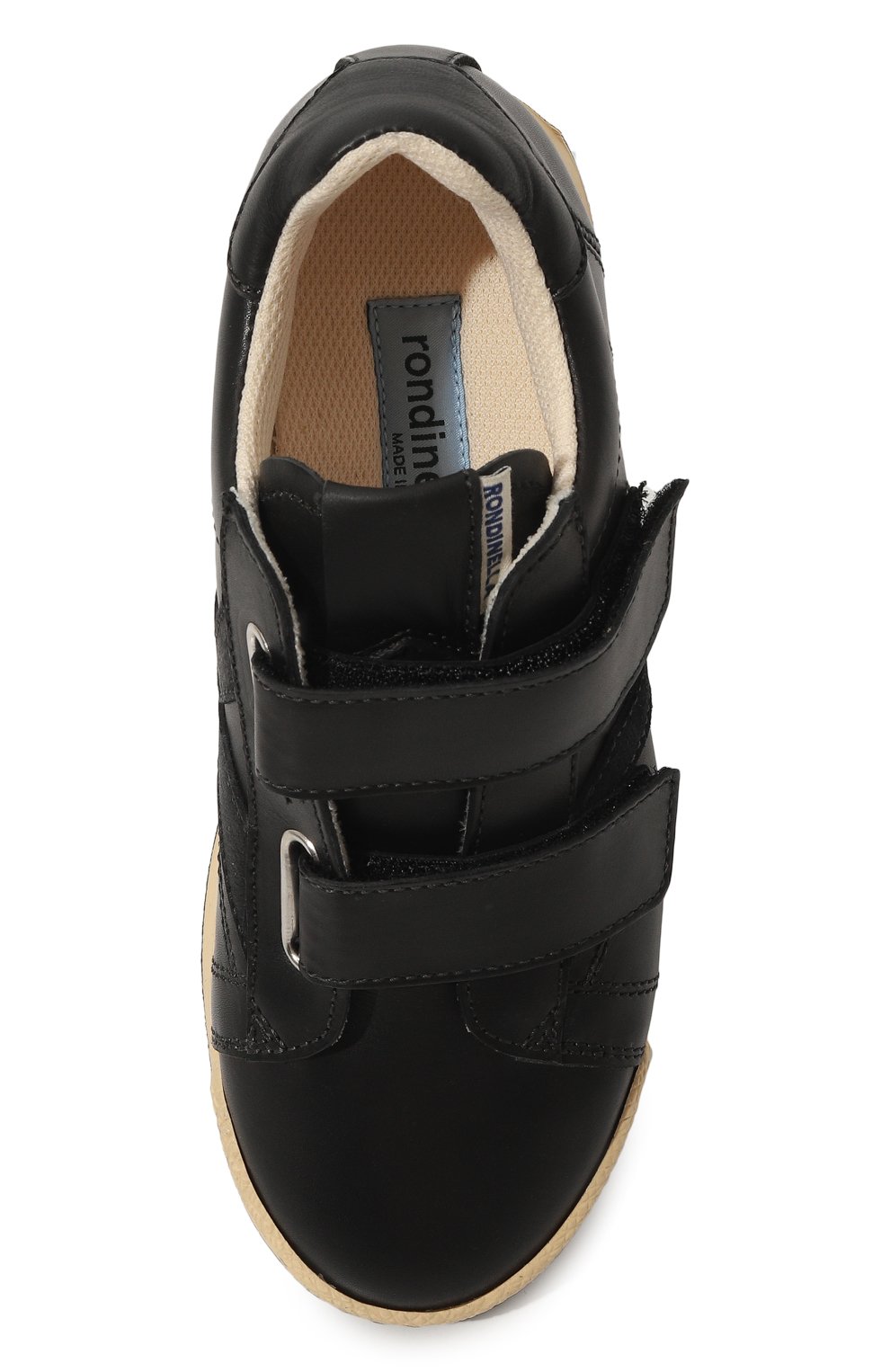 Кожаные кеды RONDINELLA черного цвета по цене 18250 руб., арт. 12133B/31-33, фото 4 Кожаные кеды RONDINELLA, арт. 12133B/31-33, фото 4