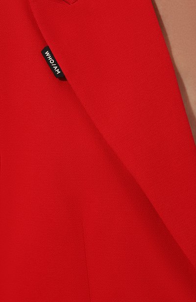 Хлопковый жакет WHO_AM красного цвета по цене 29900 руб., арт. FJ2-SV2210-RED, фото 5 Хлопковый жакет WHO_AM, арт. FJ2-SV2210-RED, фото 5