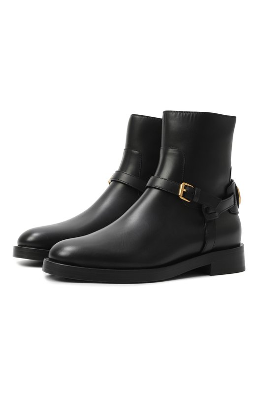 Кожаные полусапоги Vlogo Valentino 7W2S0MT2/DSH Чёрный 7W2S0MT2/DSH