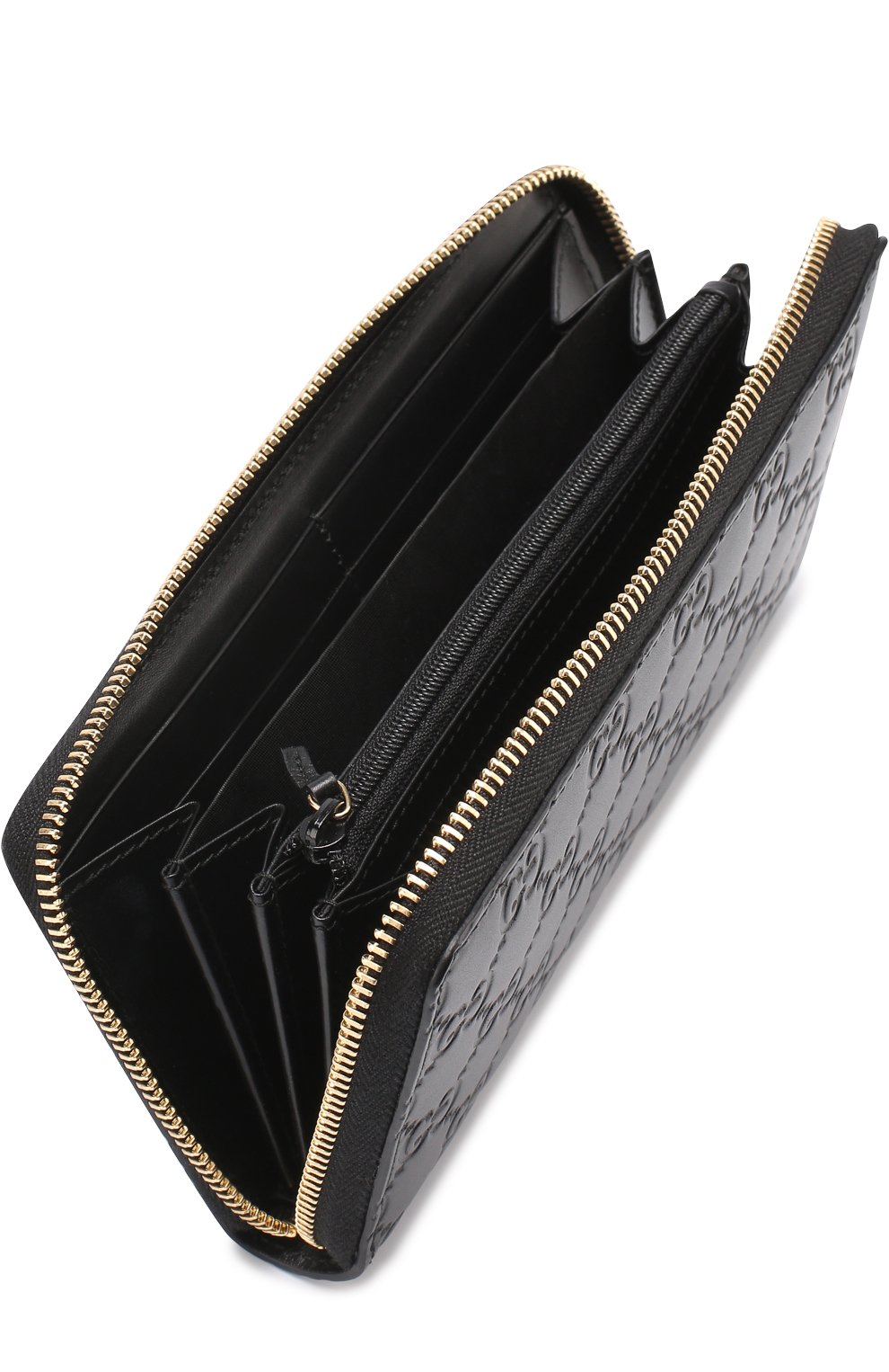 Кожаный кошелек с тиснением signature на молнии GUCCI, арт. 410102/CWC1G, фото 3