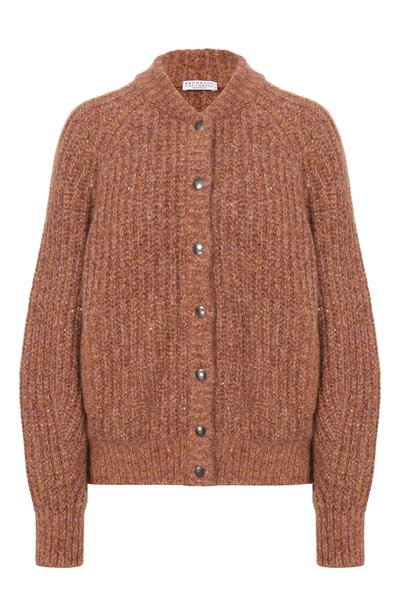 Женский кардиган из кашемира и шелка BRUNELLO CUCINELLI, арт. MTR385406