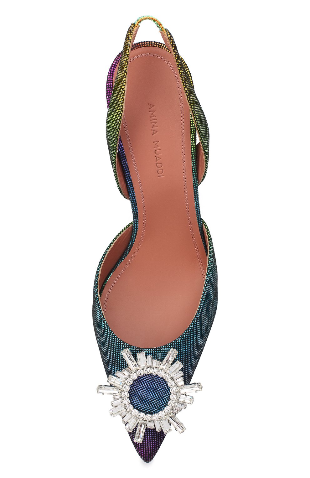 Текстильные туфли begum AMINA MUADDI, арт. BEGUMSLING/METAL/RAINB0W, фото 5